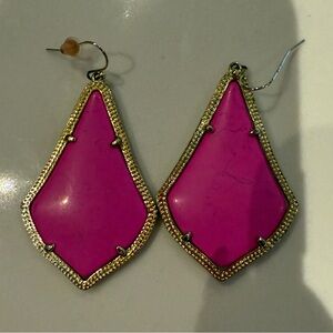 Kendra Scott Alexandria Pink Gold Earrings